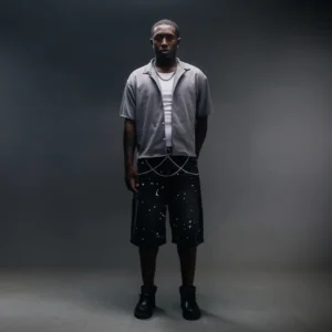 Boxy Cuban Collar Shirt Silver