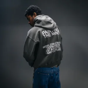 Hoodie Distressed Cement